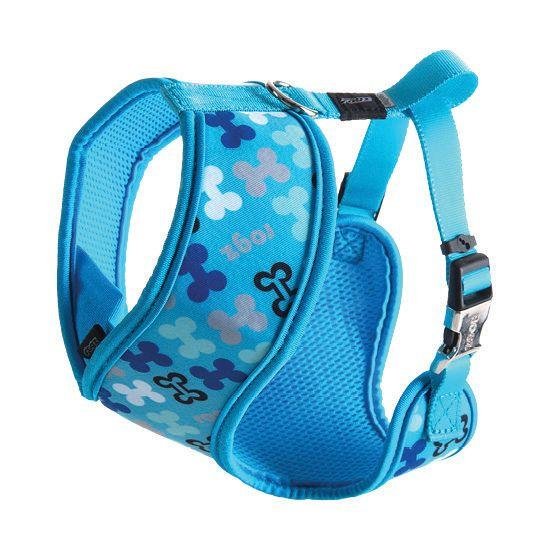 Rogz Fabric Harness - Шлейка-манишка для собак малых пород &amp;quot;Голубые косточки&amp;quot;