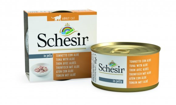 Schesir - Консервы для кошек с тунцом и алоэ 85 гр