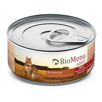 BioMenu - Паштет для кошек с Ягненком 100 гр