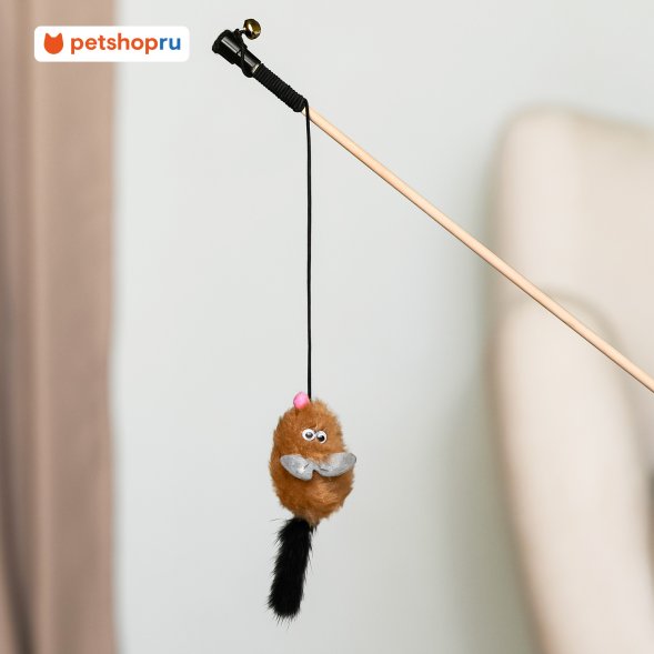 PetSHOP - Дразнилка &amp;quot;Мышка с хвостом из натуральной норки для кошек&amp;quot;