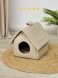 PetSHOP - Домик для животных &amp;quot;Избушка&amp;quot; бежевая, 35x35x38 см