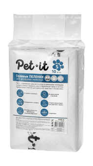 Pet-it - Впитывающие пеленки для животных, SAP, угловые стикеры, белые, размер 45х60