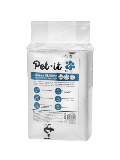 Pet-it - Впитывающие пеленки для животных, SAP, угловые стикеры, белые, размер 45х60