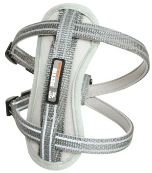 Dezzie - Шлейка серая для собак, нейлон,неопрен, S, шея 23-36, грудь 25-40x1,3см