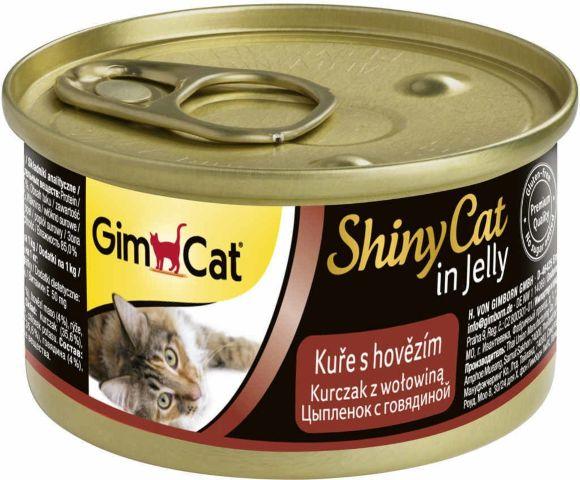 Gimpet ShinyCat - Консервы для кошек, с цыпленком и говядиной 70гр