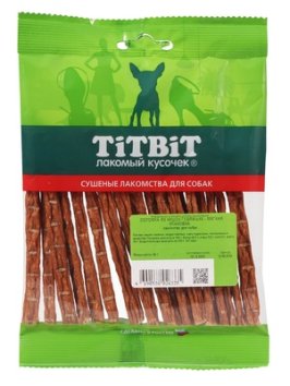 TiTBiT - Соломка из кишок говяжьих для собак - мягкая упаковка 50гр