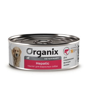 Organix Veterinary Hepatic - Корм консервированный полнорационный диетический для взрослых собак для поддержания функции печени, 100гр