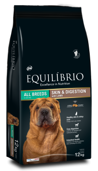 Equilibrio - Сухой корм для собак для здоровой кожи и чувствительного пищеварения, с ягненком