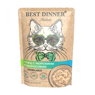 Best Dinner Холистик - Пауч для кошек, Тунец с Морскими водорослями, 70гр