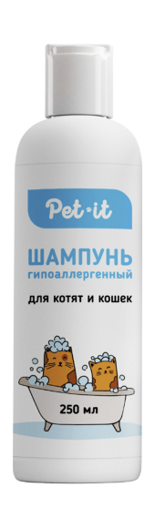 41836.580 Pet-it - Gipoallergennii shampyn dlya kotyat i koshek, 250 ml kypit v zoomagazine «PetXP» Pet-it - Гипоаллергенный шампунь для котят и кошек, 250 мл