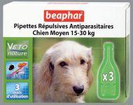Beaphar VETO pure - капли для собак средних пород от блох, клещей и комаров (3пипетки)