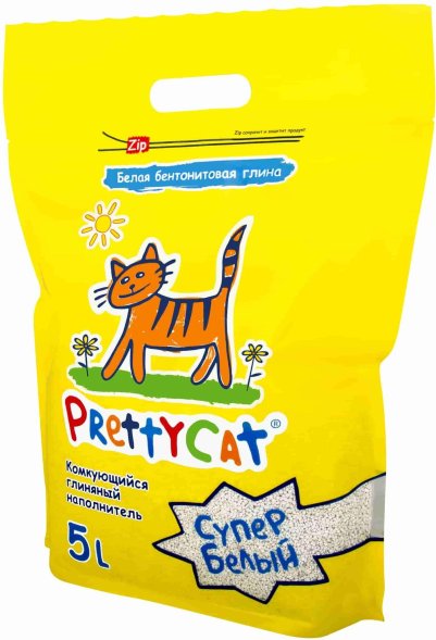 Pretty Cat - Супер белый - Комкующийся наполнитель для кошачьего лотка