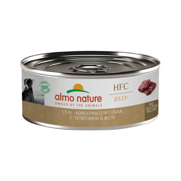 Almo Nature HFC - Корм консервированный полнорационный для собак телятиной в желе