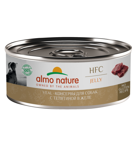 Almo Nature HFC - Корм консервированный полнорационный для собак телятиной в желе