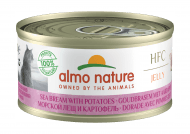 Almo Nature HFC Light - Низкокалорийные консервы для кошек "Морской лещ с картофелем" 70гр
