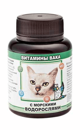 35543.580 Vaka - Vitamini dlya koshek, s morskimi vodoroslyami, 80 tab. kypit v zoomagazine «PetXP» Вака - Витамины для кошек, с морскими водорослями, 80 таб.