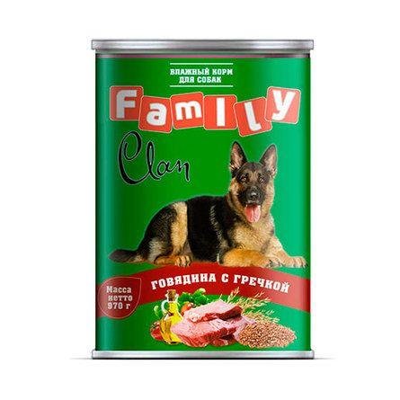 Clan Family - Консервы для собак паштет из говядины №43 970г