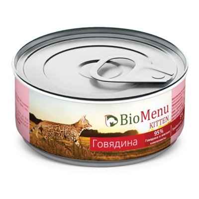 BioMenu - Паштет для котят с Говядиной 100 гр