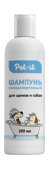 41837.580 Pet-it - Gipoallergennii shampyn dlya shenkov i sobak, 250 ml kypit v zoomagazine «PetXP» Pet-it - Гипоаллергенный шампунь для щенков и собак, 250 мл