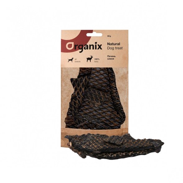Organix - Лакомство для собак &amp;quot;Печень оленя&amp;quot; 60гр