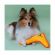 Mr.Kranch - Игрушка для собак мелких и средних пород, Бумеранг с пищалкой, 22х19х4,5см