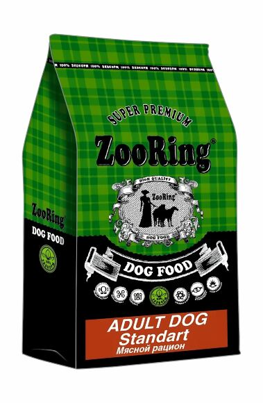 45922.580 ZooRing Adult Dog Standart - Syhoi korm dlya sobak, Myasnoi miks kypit v zoomagazine «PetXP» ZooRing Adult Dog Standart - Сухой корм для собак, Мясной микс