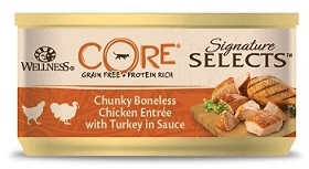 Wellness Core Signature Selects - Консервы из курицы с индейкой в виде кусочков в соусе для кошек 79 г