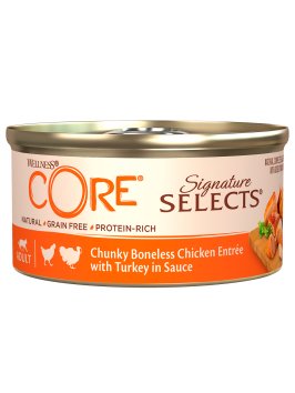 Core Signature Selects - Консервы из курицы с индейкой в виде кусочков в соусе для кошек 79 г
