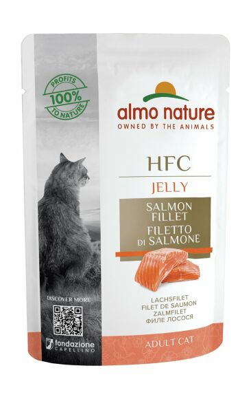45755.580 Almo Nautre HFC Jelly Salmon - Paychi dlya Koshek s lososem 55 gr . Zoomagazin PetXP Almo Nautre HFC Jelly - Паучи для Кошек с лососем 55 гр
