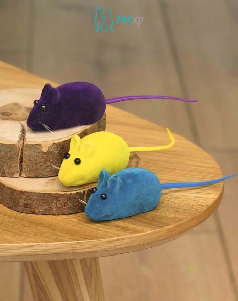 Игрушка для кошек, виниловая мышка, 3 шт, 5,5 см