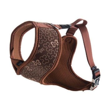 Rogz Fabric Harness - Шлейка-манишка для собак малых пород &amp;quot;Коричневые косточки&amp;quot;