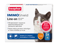 Beaphar ImmoShield Line-on - Капли от блох и клещей для кошек 3 пипетки