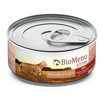 BioMenu - Паштет для котят Мясное ассорти 100 гр