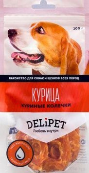 Delipet Куриные колечки 90 гр