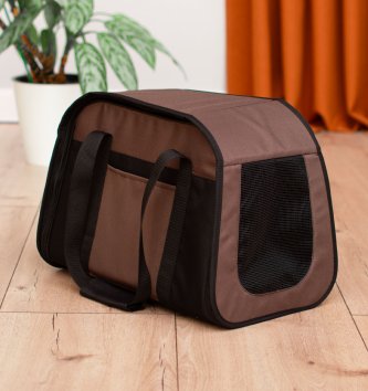 PetSHOP - Сумка-переноска "Стив" с карманом 42x25xh27 см коричневая