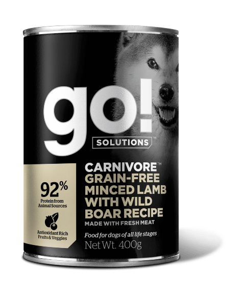 GO! Carnivore GF Minced Lamb with Wild Boar DF - Консервы для собак с мясом ягненка и кабана 400гр