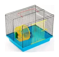 BAKA - Клетка для джунгариков, кубик, с миской и колесом, 260х145х165мм