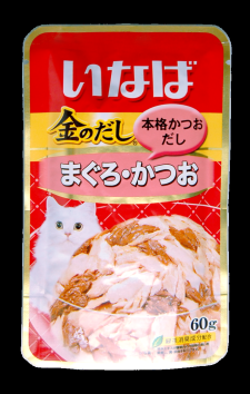 INABA - Пауч для кошек, тунец и рыба бонито 60гр