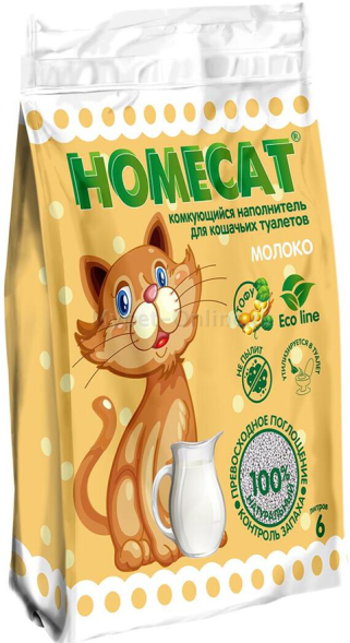 Homecat - Эколайн - Комкующийся наполнитель для кошачьего туалета 6 л