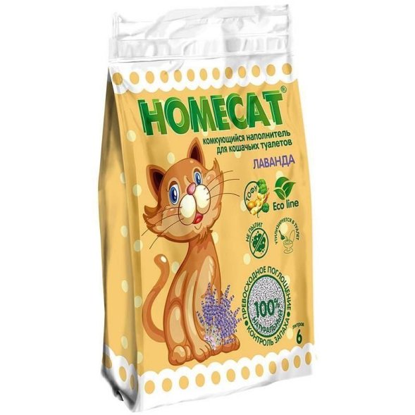 Homecat - Эколайн - Комкующийся наполнитель для кошачьего туалета 6 л