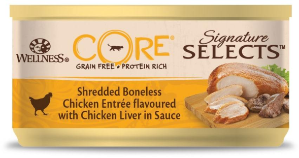 Core Signature Selects - Консервы из курицы с куриной печенью в виде фарша в соусе для кошек 79 г
