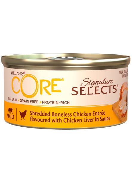 Core Signature Selects - Консервы из курицы с куриной печенью в виде фарша в соусе для кошек 79 г
