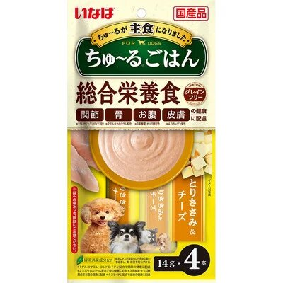 INABA - Лакомство для собак, на основе филе курицы в сливочном сыре 14гр*4