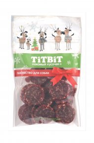 TiTBiT - Новогодняя коллекция Нарезка Бергамо для собак 80гр