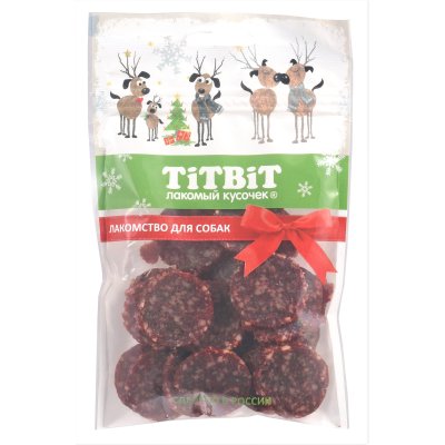 TiTBiT - Новогодняя коллекция Нарезка Бергамо для собак 80гр