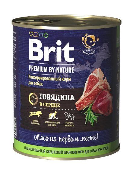 Brit Beef & Heart - консервы для собак с говядиной и сердцем 850гр