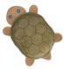 PetSHOP - Кожаная игрушка для собак, черепашка