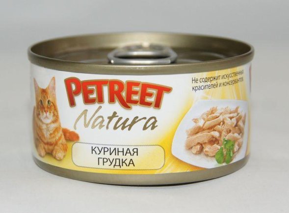 Petreet - Консервы для кошек куриная грудка 70 г