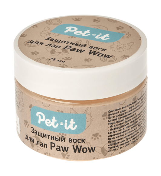 41840.580 Pet-it - Zashitnii vosk dlya lap Paw Wow, 75 ml kypit v zoomagazine «PetXP» Pet-it - Защитный воск для лап Paw Wow, 75 мл