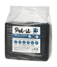 Pet-it - Впитывающие пеленки для животных, SAP, угловые стикеры, черные с угольным фильтром, 30 шт